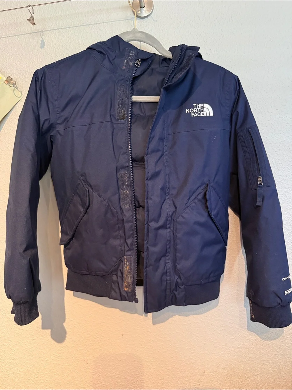 The North Face Kids Navy Hooded Puffer Jacket